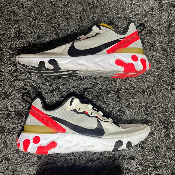 Nike Shoes | Nike React Element 55 Trainers. Mens Size 8 12 | Color: Orange/White | Size: 8.5 | Mlinda1's Closet